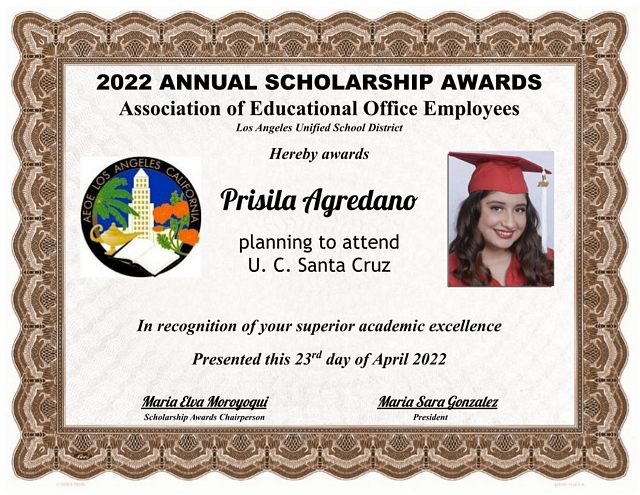 2022 Scholarship Awardee Thumbnail